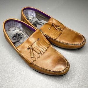 TED BAKER Leather Tassel Loafers Slip-On Shoes Mens US 11 Tan Brown